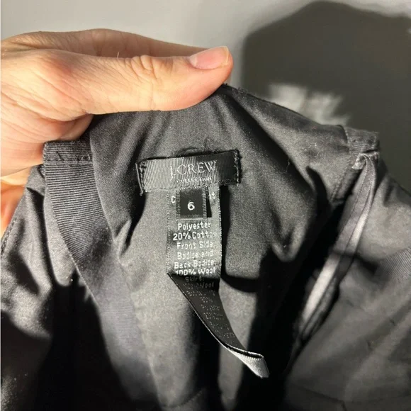 J.Crew Collection Black Strapless Ruched Dress Womens Size 6 - Picture 4 of 5